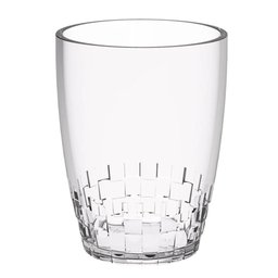 Copo Crippa 300ml Plástico Transparente Trama Água Suco Refrigerante Escolar Refeitório - 1