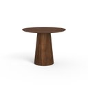 Ver imagem 1 de Mesa de Jantar Redonda 100cm Scandi 4 Lugares Lamina Natural de Madeira Castanho