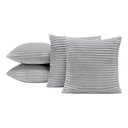 Ver imagem 1 de Kit 4 Almofadas Cheias para Sofá 45x45cm Isabel Manta Flannel Jacquard - Cinza