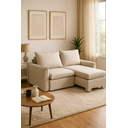 Ver imagem 1 de Sofa Cama Retratil com Molas 1,70 M Siena:1,70bege