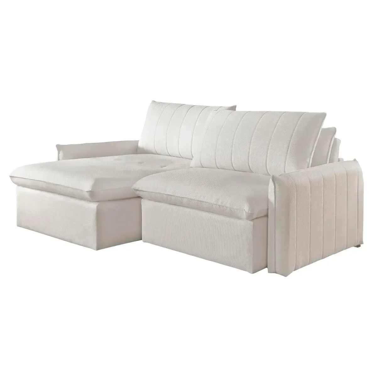 Ver imagem 2 de Sofa Cama Retratil com Molas 1,70 M Siena:1,70bege