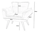 Ver imagem 3 de Conjunto Chesterfield Luxo Opala Sala/Recepção/Escritório (1 Namoradeira +2 Poltronas) Suede Cinza