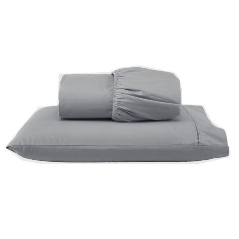 Jogo de Lençol Cama Solteiro 400 Fios Percal 2 Peças Ponto Palito Anti-pilling com Toque 100% Macio