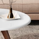 Ver imagem 2 de Mesa de Centro Redonda para Sala de Estar Retrô com Pés Palito Lívia Branco