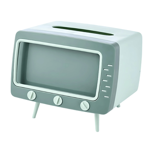 Suporte Decorativo Tv Retro Porta Lenços Verde Xc-sp-62