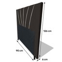 Ver imagem 2 de Cabeceira Cama Box Solteiro Dallas 90cm Suede Marrom - Desk Design