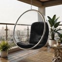 Ver imagem 1 de Poltrona Bubble Chair Veludo Linha Premium Design Moderno Sala Quarto Recepção Decorativa - Preto