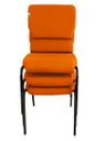 Ver imagem 5 de Cadeira Empilhável para Igrejas Evangélicas Linha Church Laranja