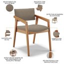 Ver mais imagens de Kit 03 Cadeiras para Sala de Jantar Estar Living Giorgia B04 Bouclê Bege