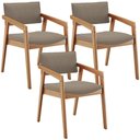 Ver imagem 1 de Kit 03 Cadeiras para Sala de Jantar Estar Living Giorgia B04 Bouclê Bege