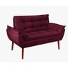 Namoradeira Opala Suede Bordo- Rv Decora - 1