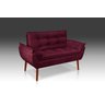 Namoradeira Opala Suede Bordo- Rv Decora - 2