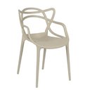 Ver imagem 1 de Cadeira para Mesa de Jantar Napoli Empilhável Plástico Pp Nude - Sallar Home