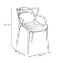 Ver imagem 4 de Cadeira para Mesa de Jantar Napoli Empilhável Plástico Pp Nude - Sallar Home