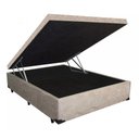 Ver imagem 2 de Cama Box Baú Casal Conforto Suede Bege + Colchão Casal Conforto Espuma D23 24x138x188