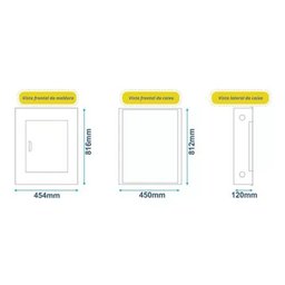 Quadro de Distribuição Andaluz 44 Din Sobrepor Barramento Trifásico 225a - 4