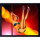 Ver imagem 1 de Quadro Pin Up Decorativo Mulher Pole Dance 50x40cm