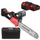 Ver imagem 1 de Serra Eletrica Grande 12 Polegadas sem Fio Motoserra Recarregavel Portatil Corta Lenha Poda Jardim G