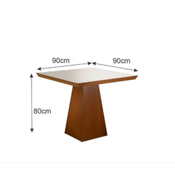 Sala de Jantar Prada 90x90 4 Cadeiras Riviera - Lj Móveis - 3