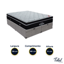 Ver imagem 3 de Cama Box Baú Bipartido Casal Cinza e Colchão Elegant Superpocket Molas Ensacadas Ortobom