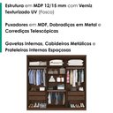 Ver imagem 4 de Guarda Roupa Casal 6 Portas com Espelho Eviden 230 cm Zanz Jacaranda
