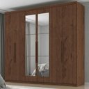 Ver imagem 2 de Guarda Roupa Casal 6 Portas com Espelho Eviden 230 cm Zanz Jacaranda
