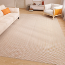 Ver imagem 2 de Tapete Sala Quarto Grande 2,00 X 3,00m Chevron Cru Artesanal 100% Algodão Rústico Geométrico Palha