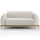 Ver imagem 3 de Kit Sofá 3 Lugares 210cm com 2 Poltronas Molino Pés D'ouro D02 Linho Cru C-443 - Lyam Decor