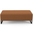 Ver imagem 6 de Kit 02 Puffs Decorativo Sala de Estar Bali W01 Base Ferro 120x50 cm Bouclê Terracota - Lyam Decor