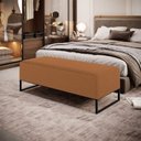 Ver imagem 2 de Kit 02 Puffs Decorativo Sala de Estar Bali W01 Base Ferro 120x50 cm Bouclê Terracota - Lyam Decor