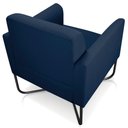 Ver mais imagens de Kit 2 Poltronas Decorativas Isabella Base X Suede Azul Marinho/Preto - Gran Belo