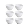 Jogo 6 Tigelas de Porcelana Branca Bowl 510ml Cumbuca Japonesa Bela Vista - 1
