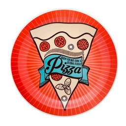 Prato Raso 26 Cm Oxford Pizza Red - 1