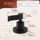 Ver imagem 2 de Acabamento para Registro Chuveiro Preto Fosco Alavanca Banheiro Padrão Fabrimar 1/2" - 3/4" - 1"