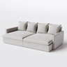 Sofá Cama Bariloche 2,20m em Linho Safira Off White - Home Mobily - 6