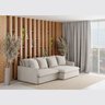 Sofá Cama Bariloche 2,20m em Linho Safira Off White - Home Mobily - 2