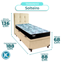 Ver imagem 3 de Cama Box Bau + Colchão Solteiro Molas Ensacadas Life Gold Paropas + Cabeceira Estofada