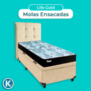 Ver imagem 4 de Cama Box Bau + Colchão Solteiro Molas Ensacadas Life Gold Paropas + Cabeceira Estofada