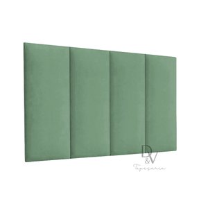 Cabeceira Premium Estofada Cama Box Solteiro - Verde Menta