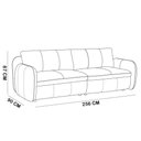 Ver imagem 6 de Sofá 3 Lugares para Sala de Estar Living Orgânico 256cm Eliot L06 Couro Bege Areia - Lyam Decor