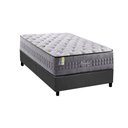 Ver imagem 1 de Cama Box Solteiro: Colchão Molas Ensacadas D Angelis Anjos Versalhes + Base Crc Suede Gray (88x188)