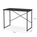 Ver imagem 3 de Escrivaninha Steel 90 cm Estilo Industrial com Pés em Aço Preto/Preto