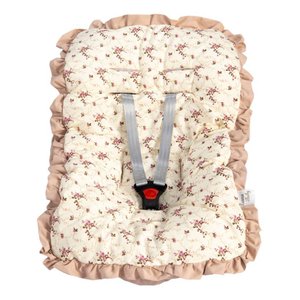Capa de Bebê Conforto Mt - Floral Ferrugem