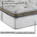 Ver imagem 5 de Conjunto:baú Courino Branco + Colchão Herval Imperatore Molas Ensacadas Queen 158x198x82