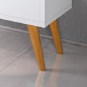 Ver mais imagens de Aparador Buffet Merlin - 2 Portas com Pés Retrô em Mdf-mdp Branco - Movelove Branco