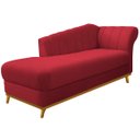 Ver imagem 6 de Kit Diva Recamier Vanessa 185cm Lado Esquerdo e 01 Poltrona Laura Suede Doce Sonho Móveis Vermelho