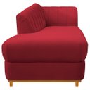 Ver mais imagens de Kit Diva Recamier Vanessa 185cm Lado Esquerdo e 01 Poltrona Laura Suede Doce Sonho Móveis Vermelho