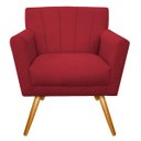 Ver imagem 7 de Kit Diva Recamier Vanessa 185cm Lado Esquerdo e 01 Poltrona Laura Suede Doce Sonho Móveis Vermelho