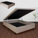 Ver imagem 2 de Cama Box Baú Casal Suede 138x188 Bege