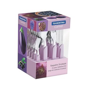 Faqueiro Inox 24 Peças Carmel Rosa Tramontina 23499/032